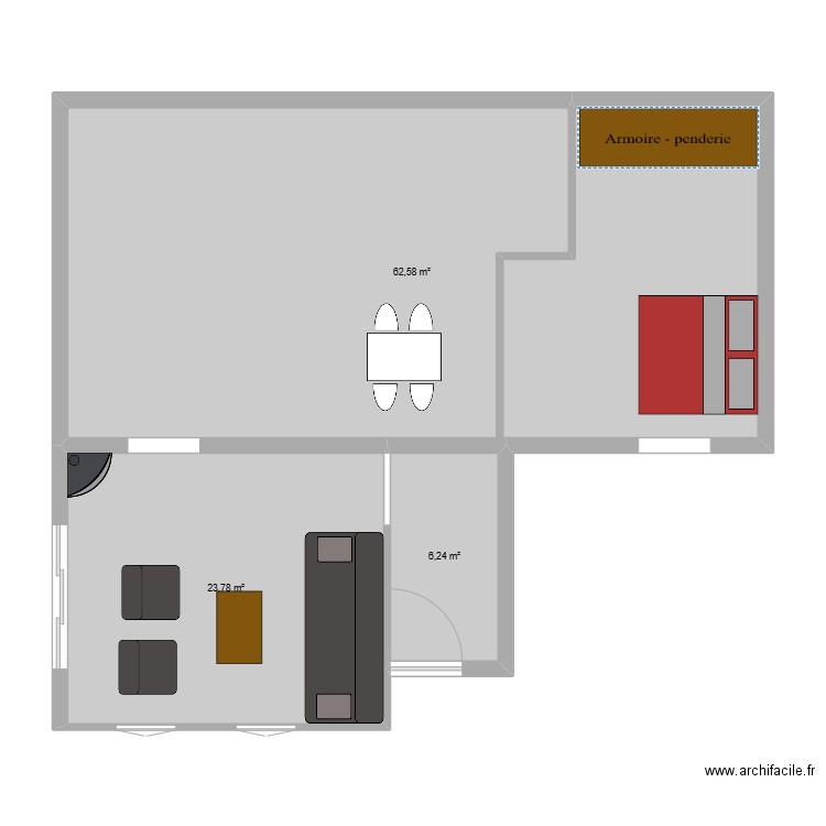 maison. Plan de 3 pièces et 93 m2