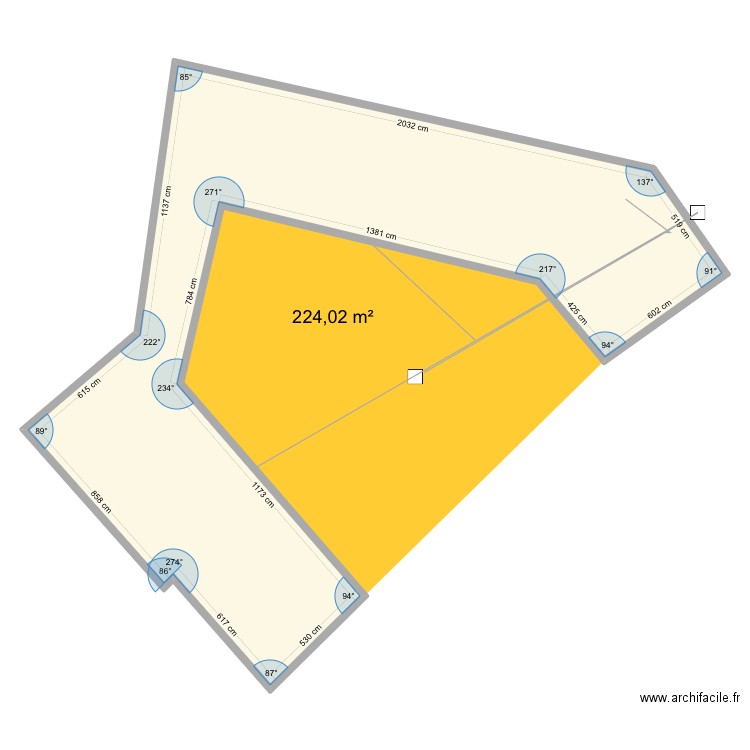 Verfaillie catenoy. Plan de 1 pièce et 224 m2