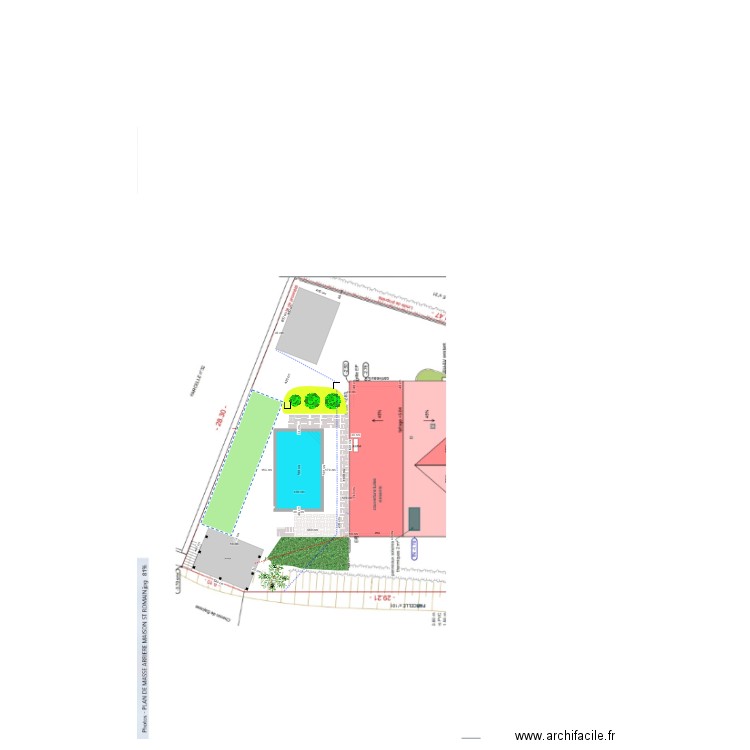 IMPLANTATION BASSIN 7X4 28 01 25. Plan de 0 pièce et 0 m2