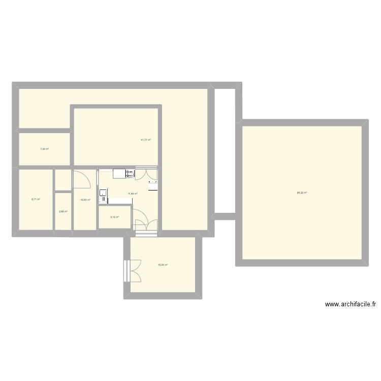 local vente ferme. Plan de 9 pièces et 162 m2