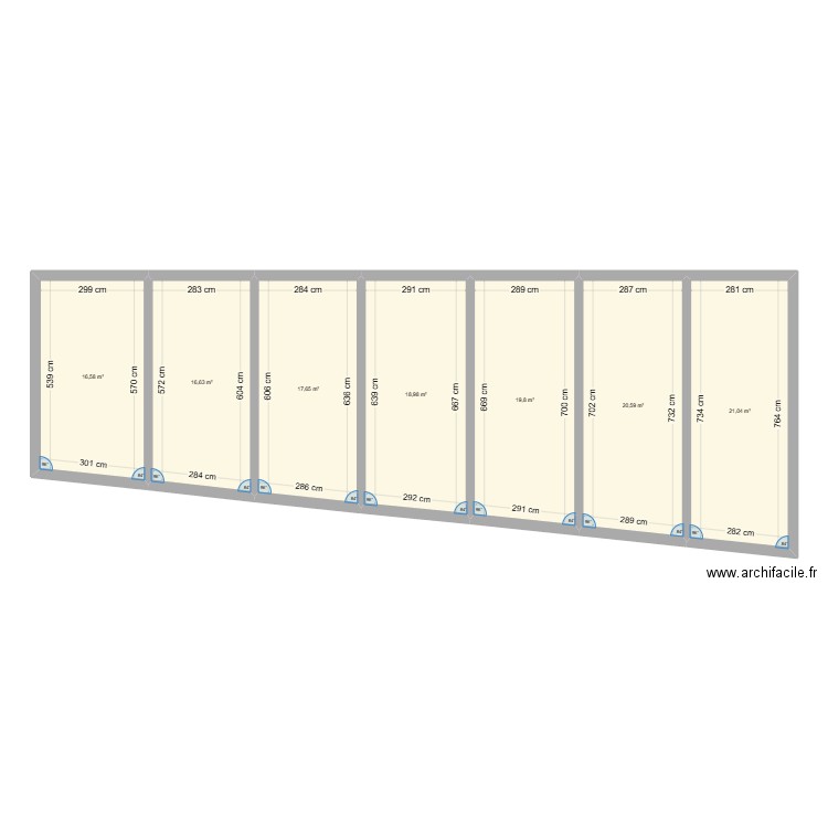 parking . Plan de 7 pièces et 131 m2