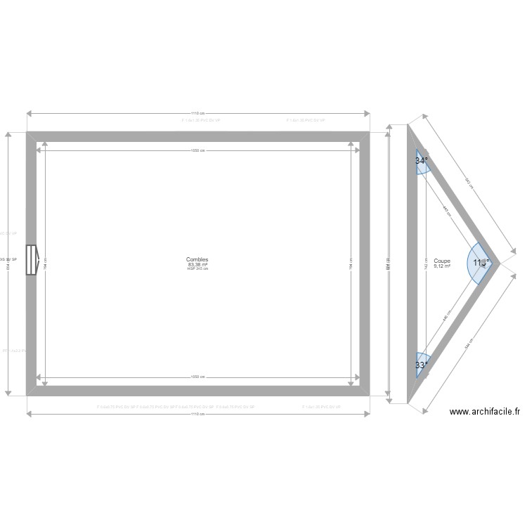 ML24006877 . Plan de 18 pièces et 265 m2