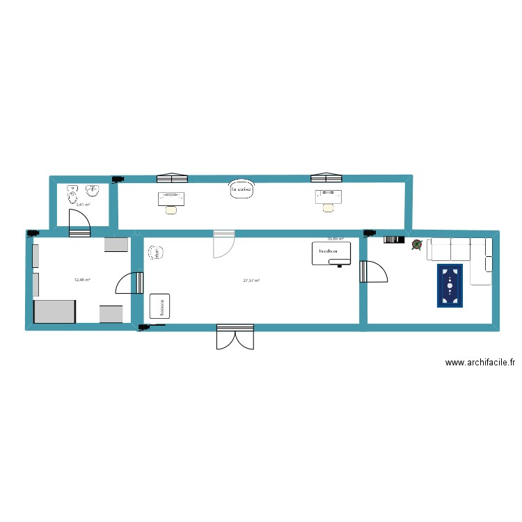 plan1. Plan de 4 pièces et 79 m2