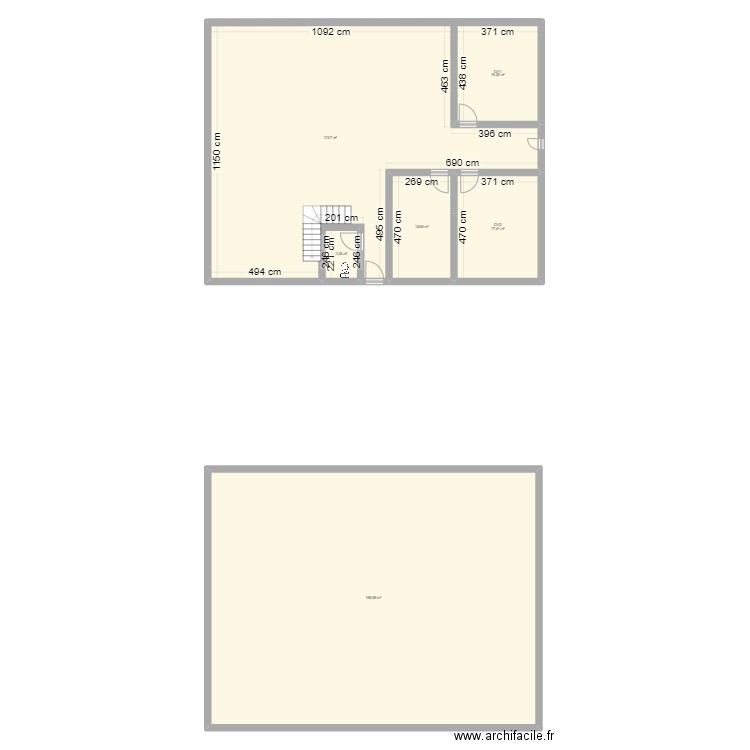 projet maison. Plan de 6 pièces et 333 m2