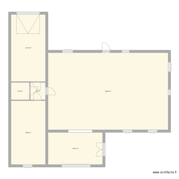 Extension 1 Maison. Plan de 6 pièces et 174 m2