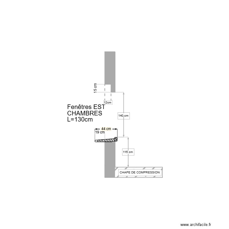 COUPE OF CHAMBRES EST. Plan de 0 pièce et 0 m2