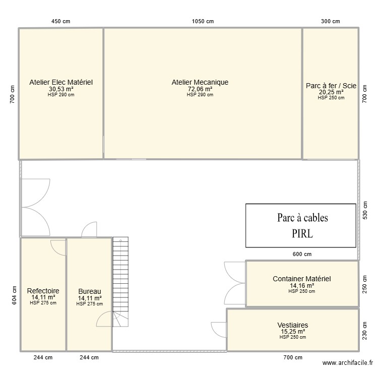 Base vie Roquette opt. 2 . Plan de 7 pièces et 216 m2