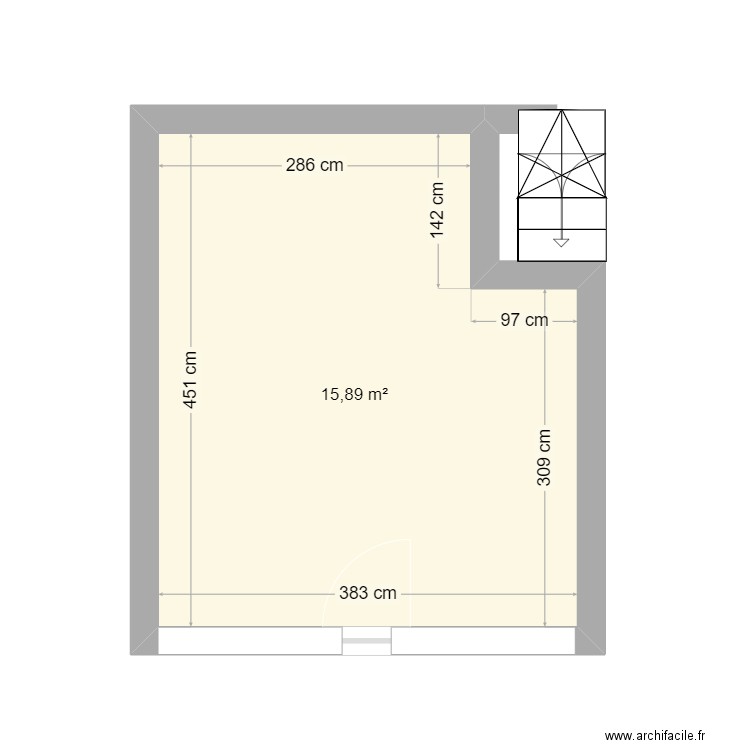 Aywaille -1. Plan de 1 pièce et 16 m2