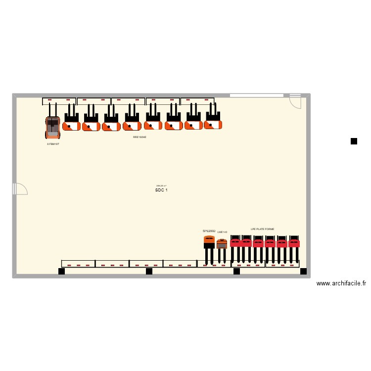 MEDLINE COUDRAY S1. Plan de 1 pièce et 256 m2