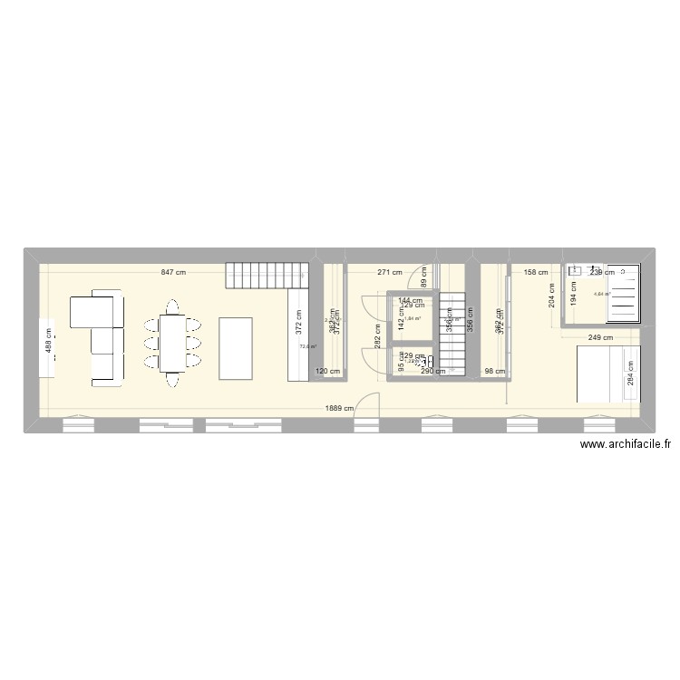 MAISON STM. Plan de 6 pièces et 86 m2