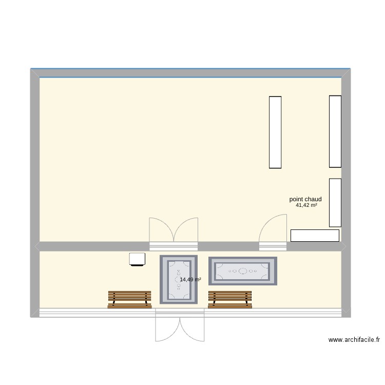 melina. Plan de 2 pièces et 56 m2