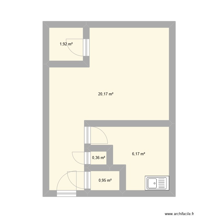 saint gratine . Plan de 5 pièces et 30 m2