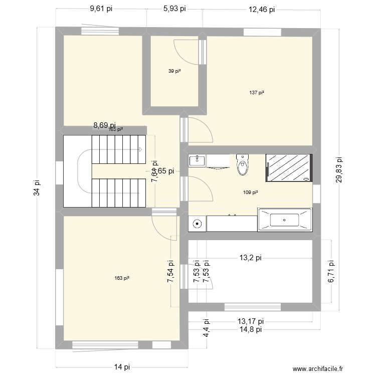 Maison2025. Plan de 5 pièces et 59 m2