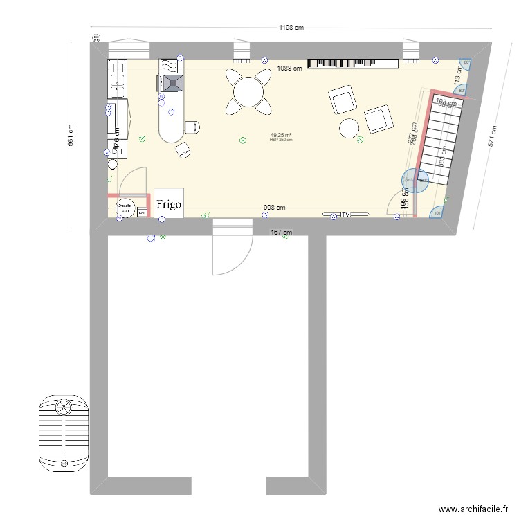 La Peloue 3. Plan de 3 pièces et 104 m2