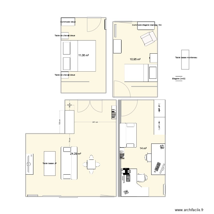 ver4. Plan de 4 pièces et 60 m2