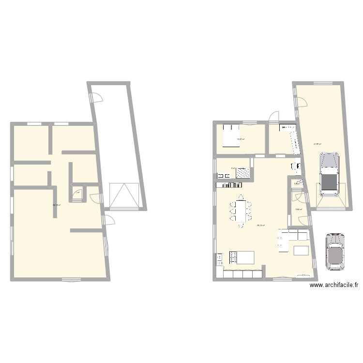 plein pied boortmerbeek . Plan de 8 pièces et 209 m2