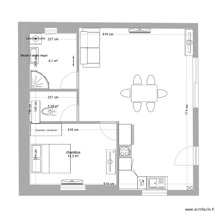 plan grange. Plan de 4 pièces et 85 m2