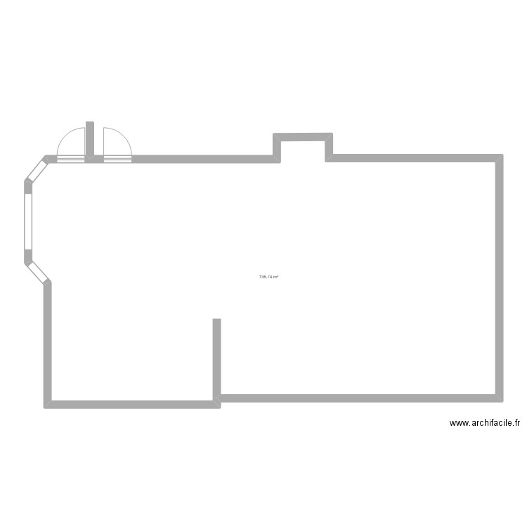 projet salle a manger. Plan de 1 pièce et 137 m2