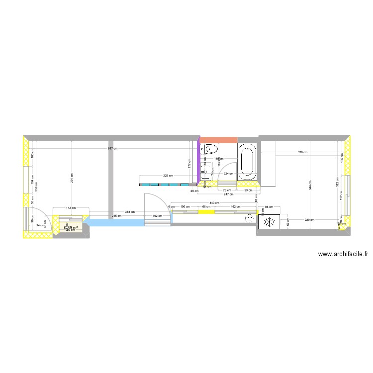 Lalancette peinture. Plan de 1 pièce et 0 m2