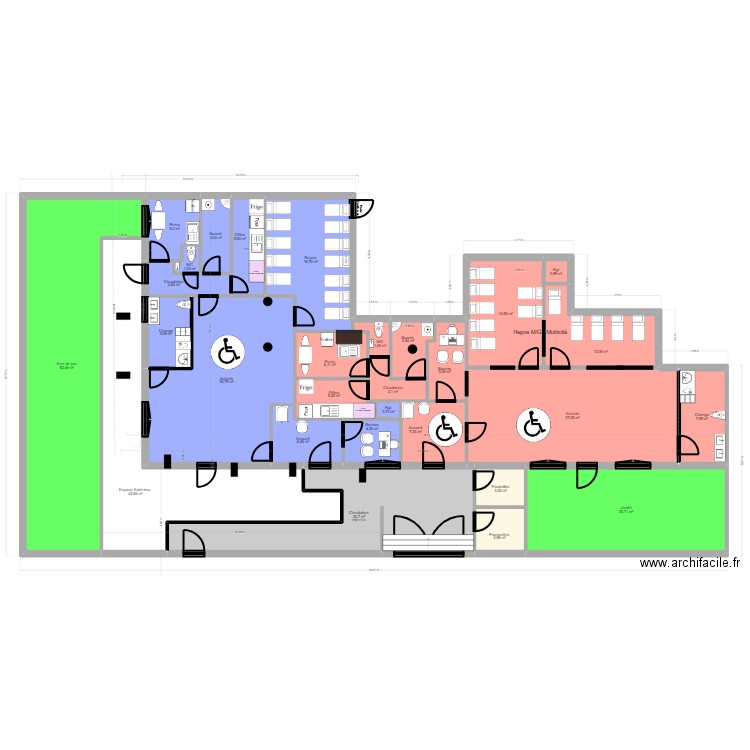 92C35JM Projet V3.1 BiJ corrigé cotes réelles-2. Plan de 29 pièces et 363 m2