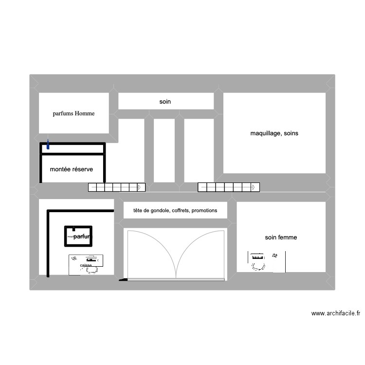 Marionnaud. Plan de 14 pièces et 35 m2