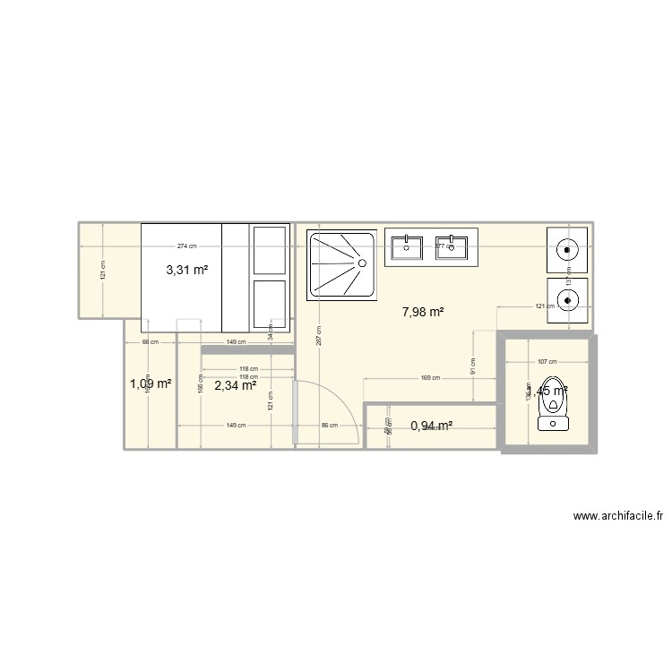 Saint Coulomb espace eau. Plan de 6 pièces et 17 m2