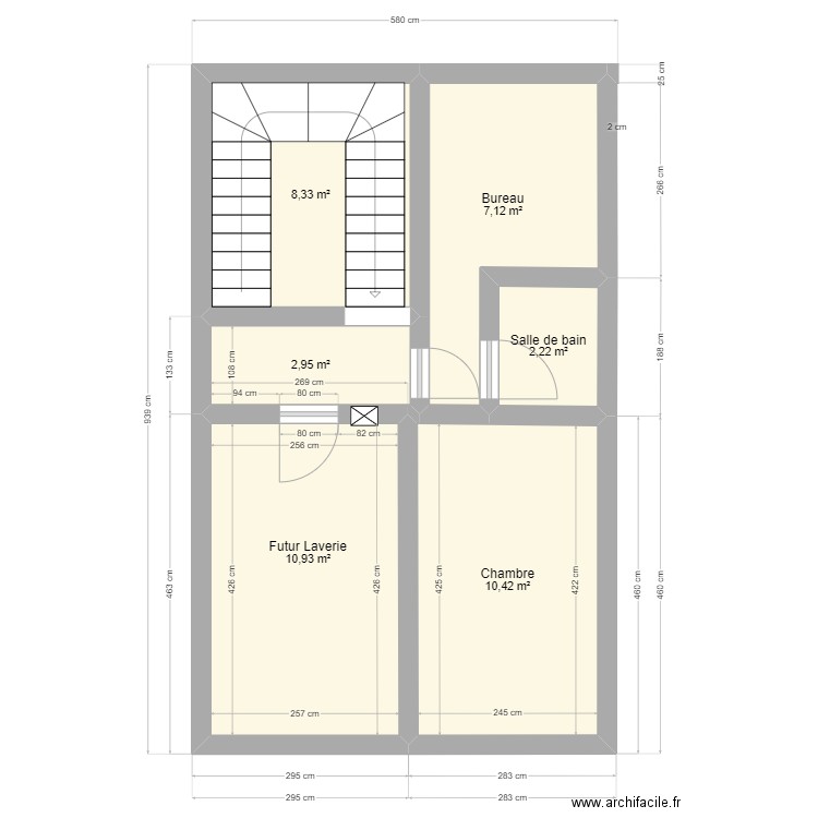 3Masse. Plan de 6 pièces et 42 m2