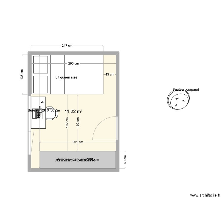 Ella-Maillard - Evo et LAlou 2. Plan de 1 pièce et 11 m2