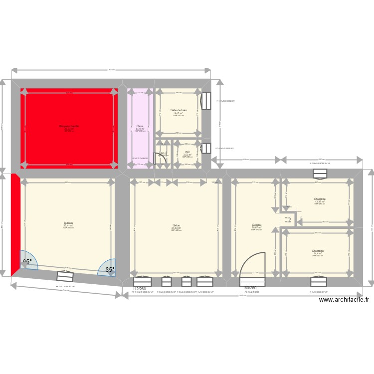  ML24013747  NIVET. Plan de 14 pièces et 317 m2