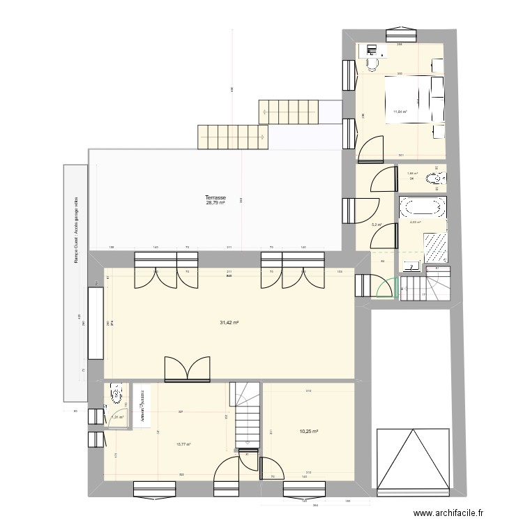 Projet_RDF_RDC_Révision_3.0. Plan de 8 pièces et 110 m2