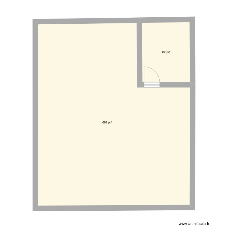 Plan. Plan de 2 pièces et 72 m2