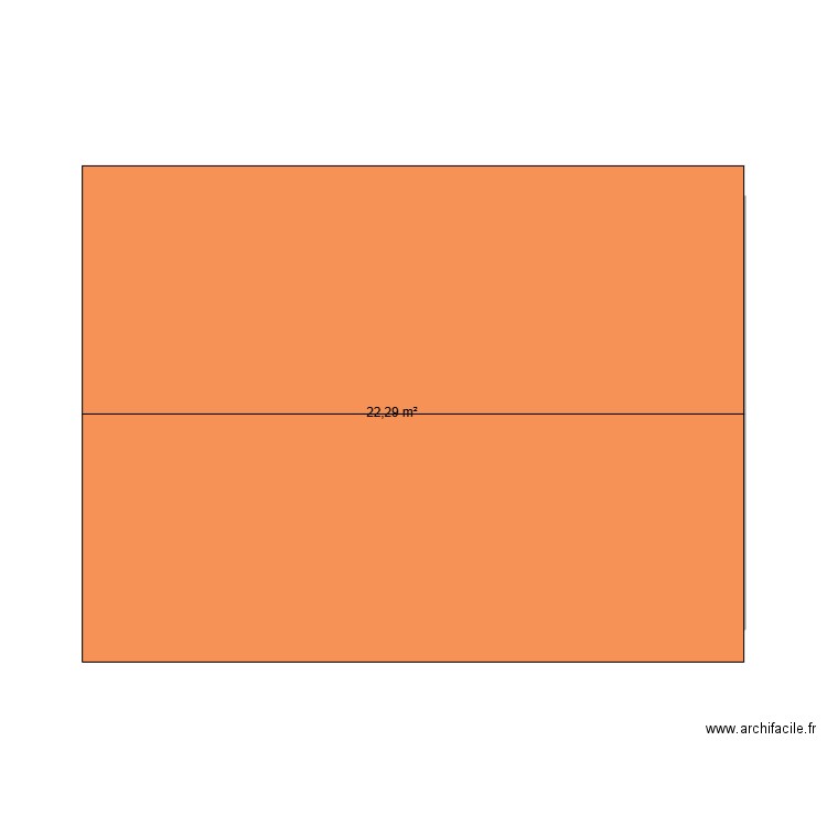 garage. Plan de 1 pièce et 22 m2