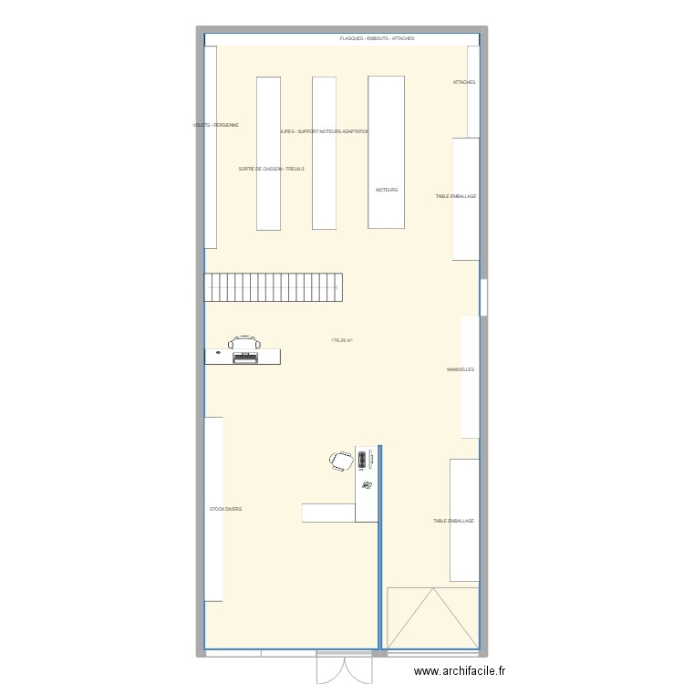 Cludojuillet . Plan de 1 pièce et 179 m2