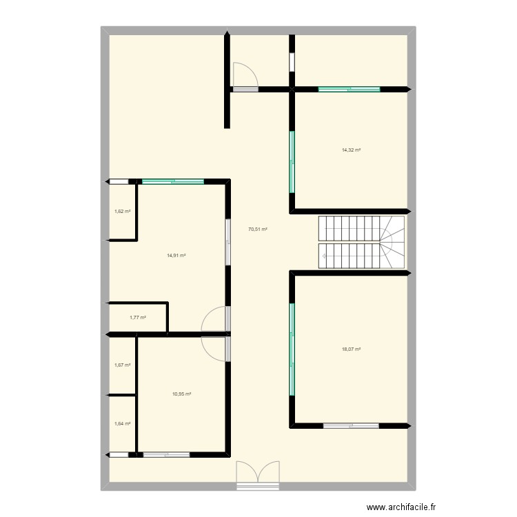 msonko. Plan de 9 pièces et 135 m2