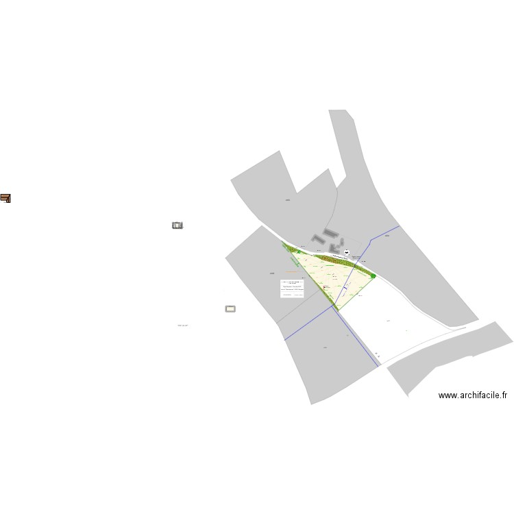 gaugeac 2 plan de masse avvant. Plan de 13 pièces et 662 m2