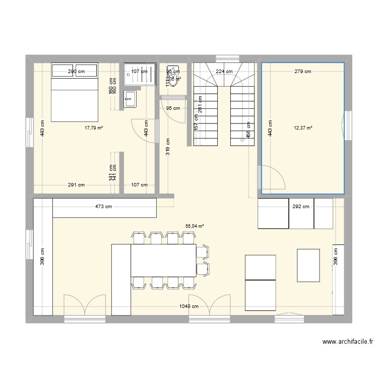 étage Lamanon V3. Plan de 4 pièces et 86 m2