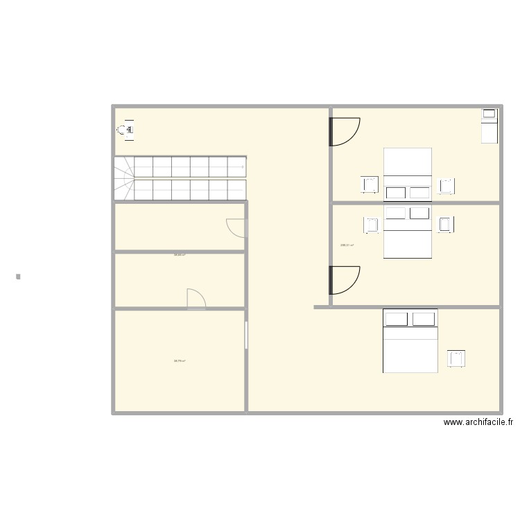 ngfcvbhg. Plan de 3 pièces et 333 m2