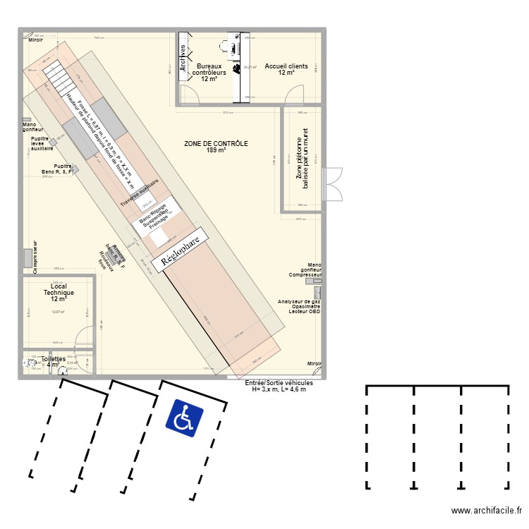 CCT VL Autocontrole Des Paters DÔLE. Plan de 6 pièces et 239 m2