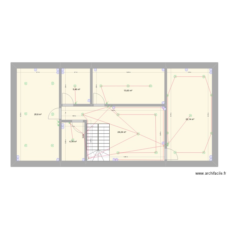 SOUS sol Pamelstraat. Plan de 6 pièces et 91 m2