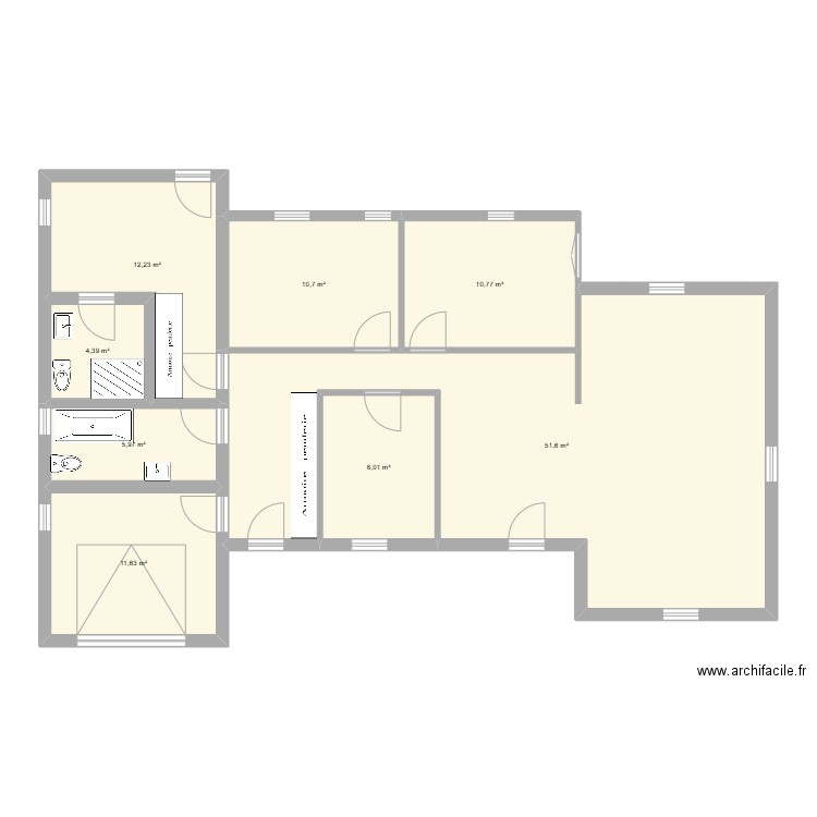 maison idee. Plan de 8 pièces et 115 m2