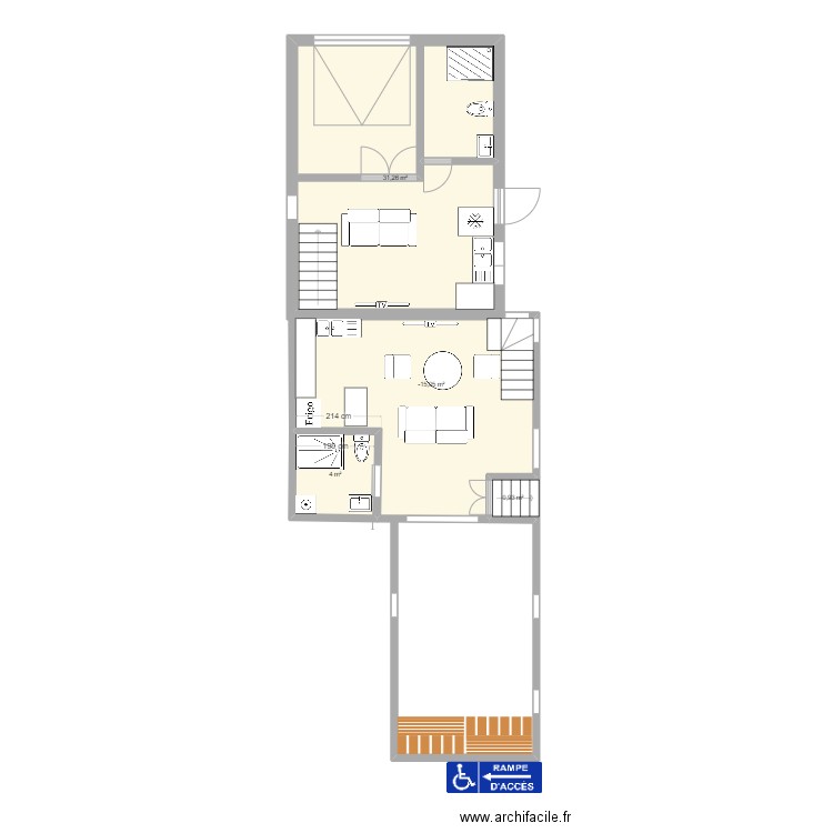 SG 11. Plan de 8 pièces et 78 m2