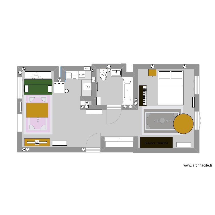 Paris. Plan de 0 pièce et 0 m2