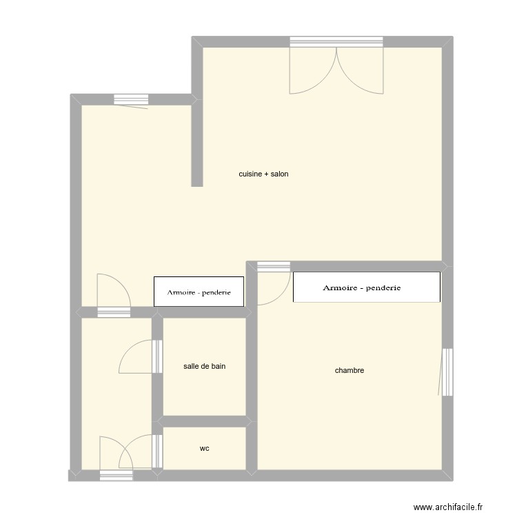 appart st gau. Plan de 5 pièces et 79 m2