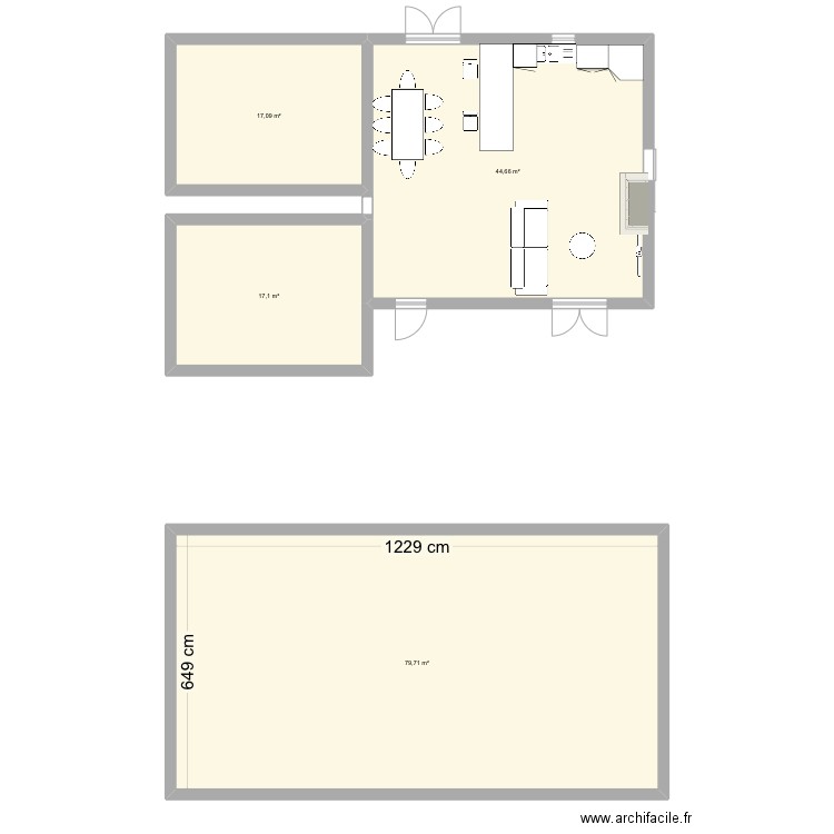 Maison. Plan de 4 pièces et 159 m2