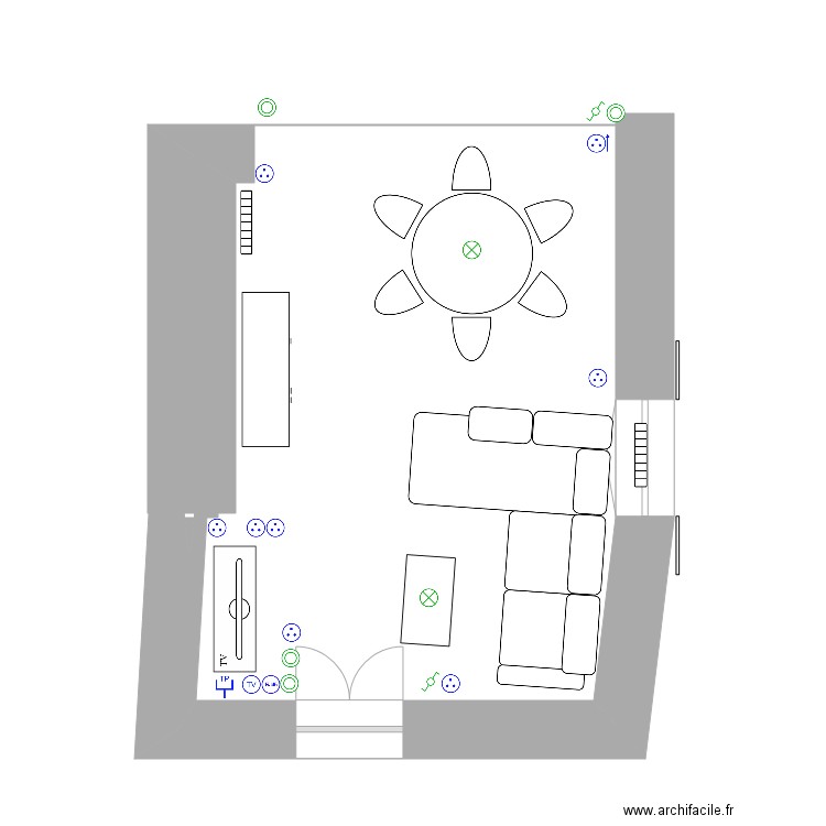 sejour  rez de chaussee. Plan de 0 pièce et 0 m2