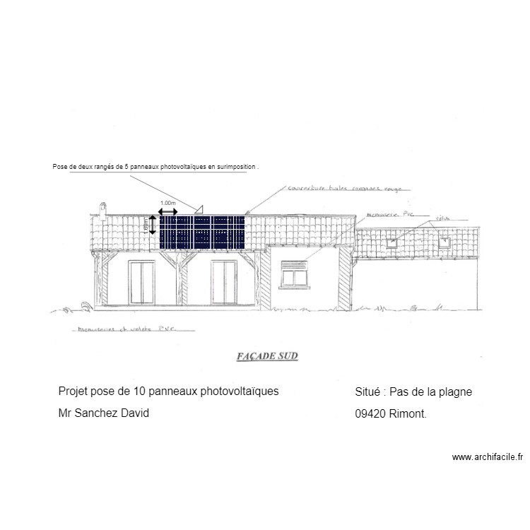 Projet solaire Rimont Sanchez David. Plan de 0 pièce et 0 m2