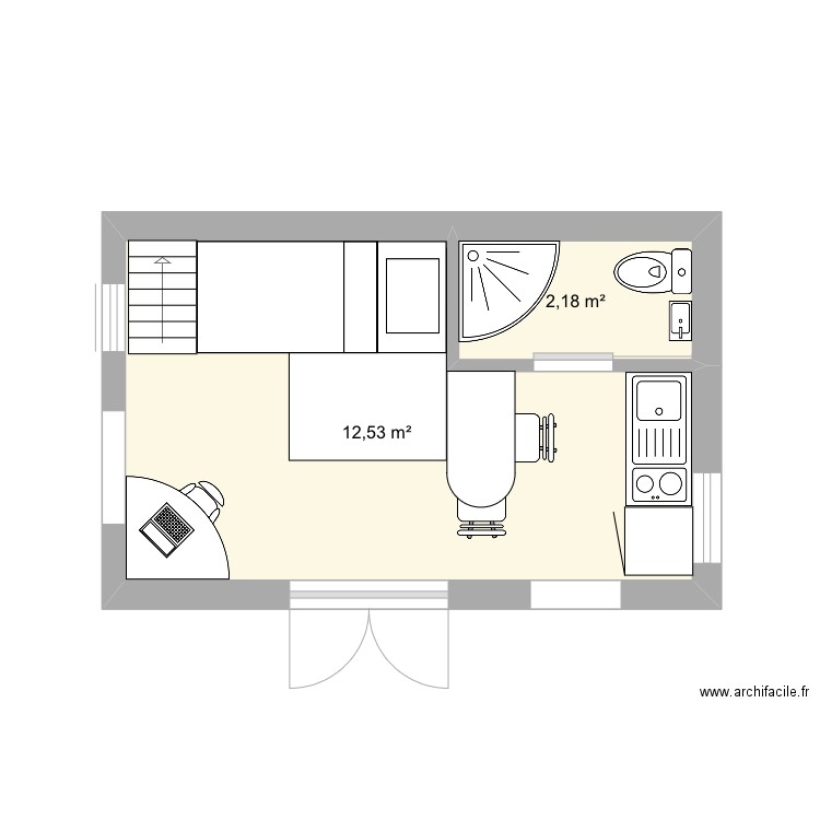 Studio 2. Plan de 0 pièce et 0 m2