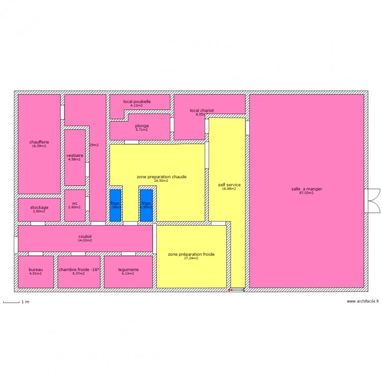 Cuisine Inserm. Plan de 0 pièce et 0 m2