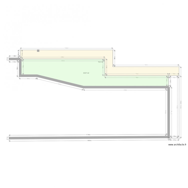 terrasse. Plan de 0 pièce et 0 m2