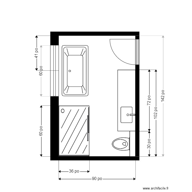 laurianne. Plan de 1 pièce et 8 m2